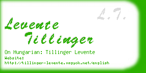 levente tillinger business card